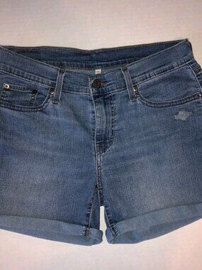 Levi’s High Rise Wedgie Short Size 28 Button Fly Cuffed Stretch